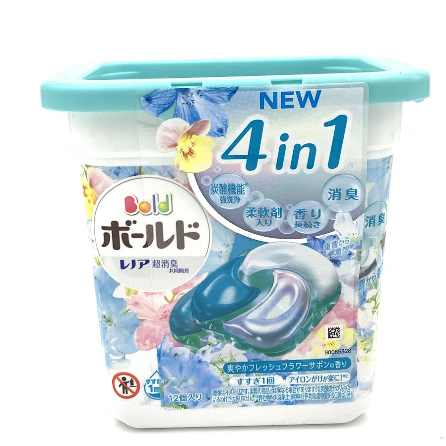 P&G Japan Bold 4 In 1 Laundry Detergent Ball - Blossom12pc日本寶潔超濃縮百合花香洗衣球