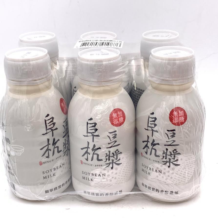 Fu Hang Soy Milk Non-Sweet 290mlX6bottle阜杭原味无糖豆漿