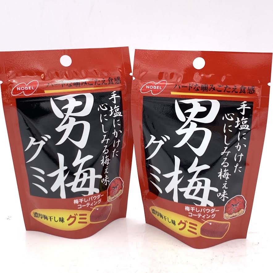 Nobel Otoko Plum Gummy 38gx2bag浓厚梅干味耐嚼软糖