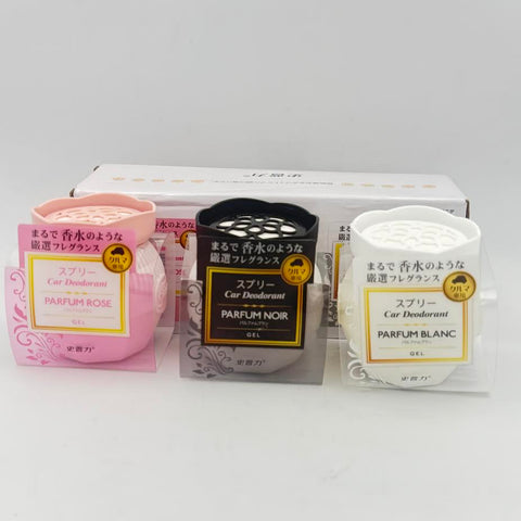 Japanese Car Deodorant Parfum Blanc/ Noir/ Rose Gel 3pcs史普力車用家用香薰
