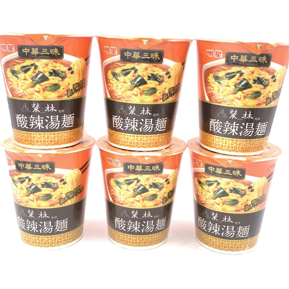 Myojo Chinese Samadhi Eirin Hot & Sour Noodles 64gx6cup明星中華三昧 酸辣湯方便杯麵