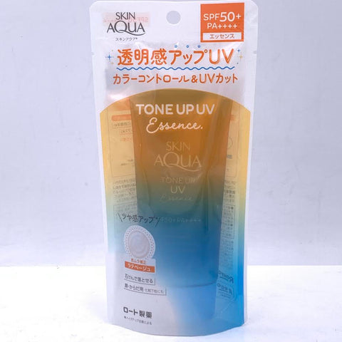 Rohto Skin Aqua Tone-Up UV SPF50+PA++++ Essence(Latte Beige)80g樂敦美肌保濕修色防曬霜