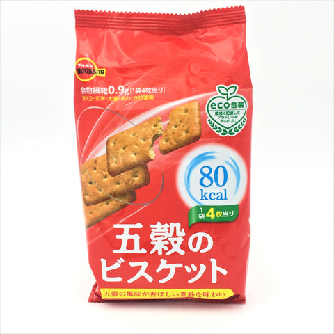 Bourbon Five Grains Biscuits 4.93oz/140g(8pc)北日本五穀蘇打餅乾