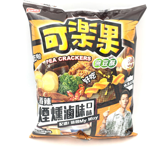 Lian Hwa Foods Pea Crackers- Smoked Braised Flavor 可樂果豌豆酥香辣煙熏滷味口味190g