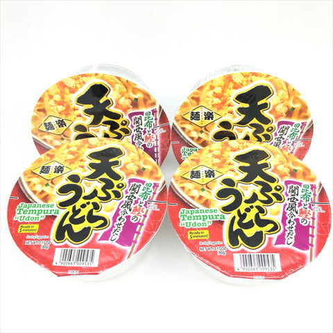 Menraku Japanese Tempura Udon 3.17 oz /90g X4