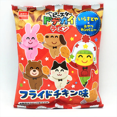 Oyatsu X Irasutoya Baby Star Big Ramen Mixed -Fried Chicken Flavor 61g香脆寬拉麵零食炸雞味