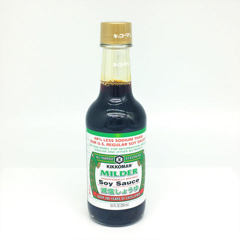 Kikkoman Milder Soy Sauce-48% Less Sodium From Japan 8.5oz /250 ml