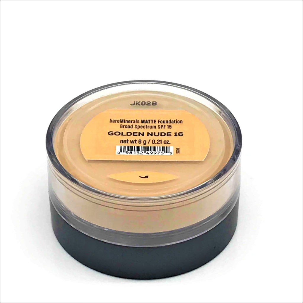 (2Pack) bareMinerals Matte SPF 15 Foundation - Golden Nude 16, 6g/0.21oz