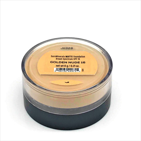 (2Pack) bareMinerals Matte SPF 15 Foundation - Golden Nude 16, 6g/0.21oz
