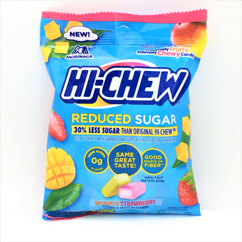 Morinaga HI-CHEW Reduced Sugar 30% Less Sugar Mango & Strawberry Flavors 60g
