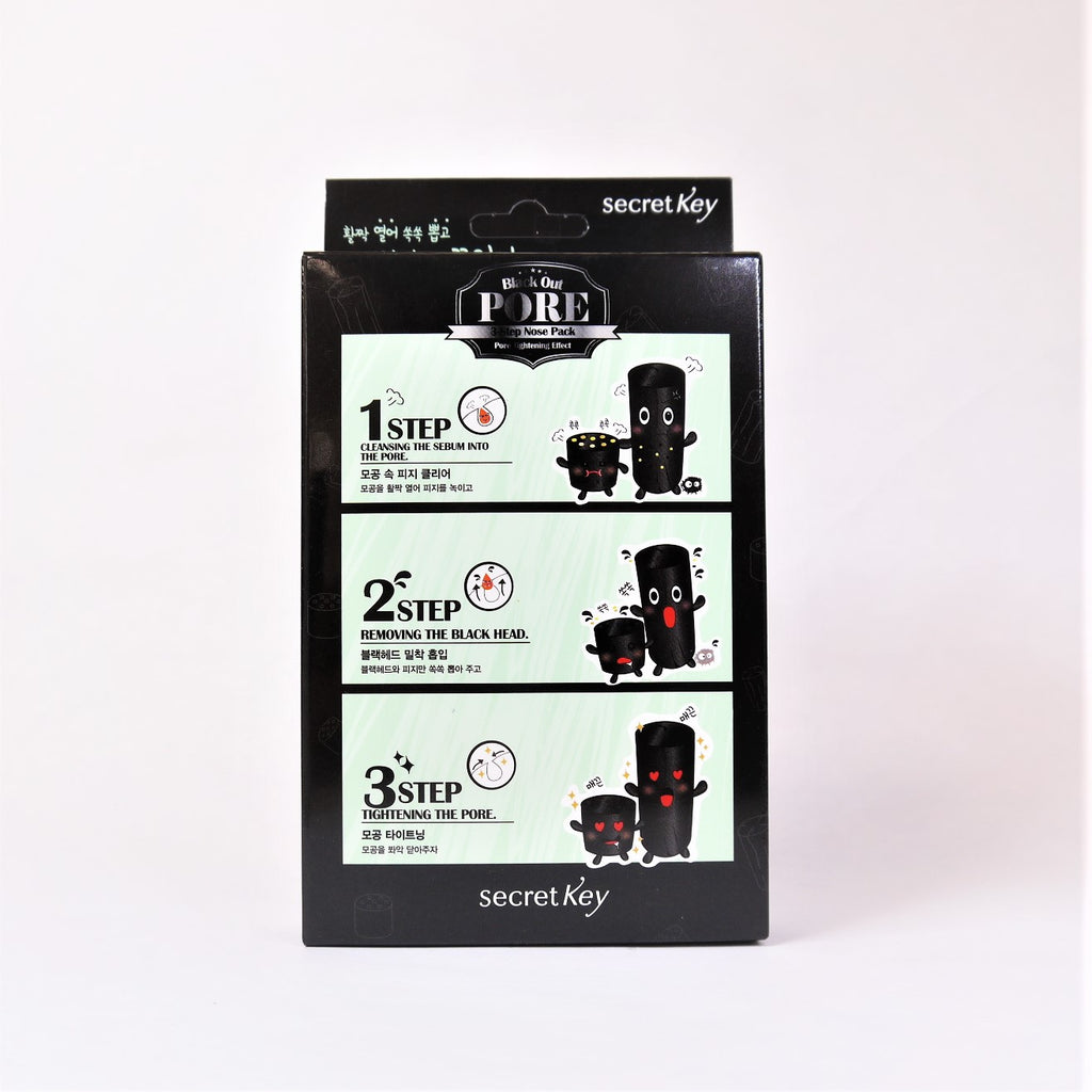 Secret Key Black Out Pore 3-Step Nose Pack*5Pcs - Psyduckonline