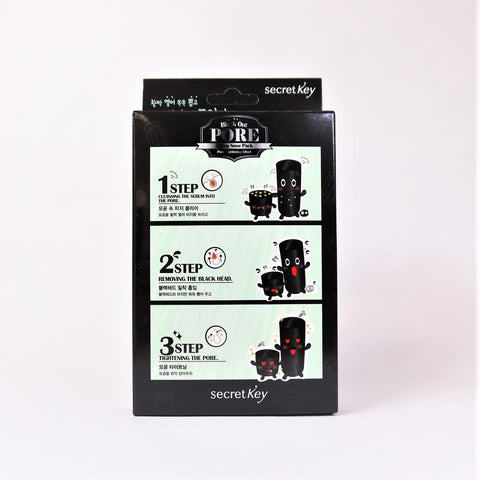 Secret Key Black Out Pore 3-Step Nose Pack*5Pcs - Psyduckonline