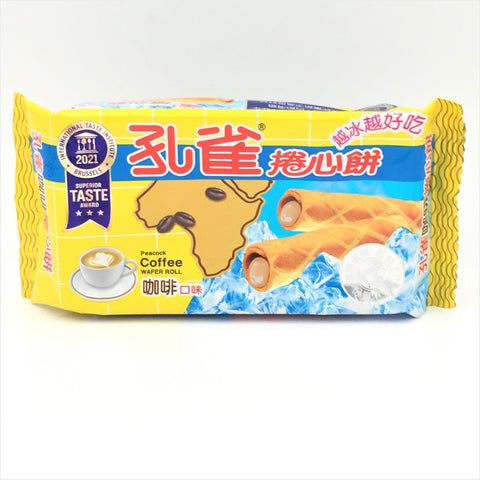 孔雀捲心餅 Peacock Wafer Roll -Coffee flavor 63g