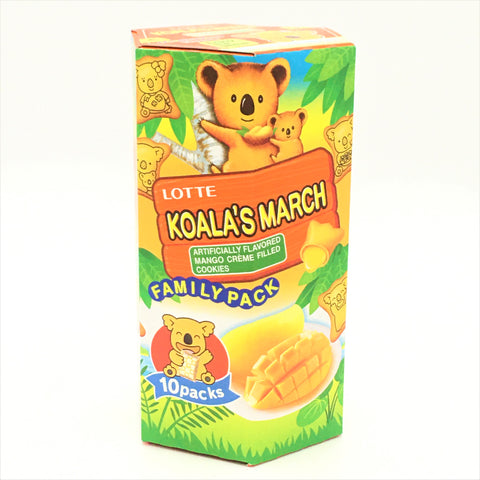 Lotte Koala's March Mango Creme Cookies Family Pack Boxes 6.89oz/ 195g